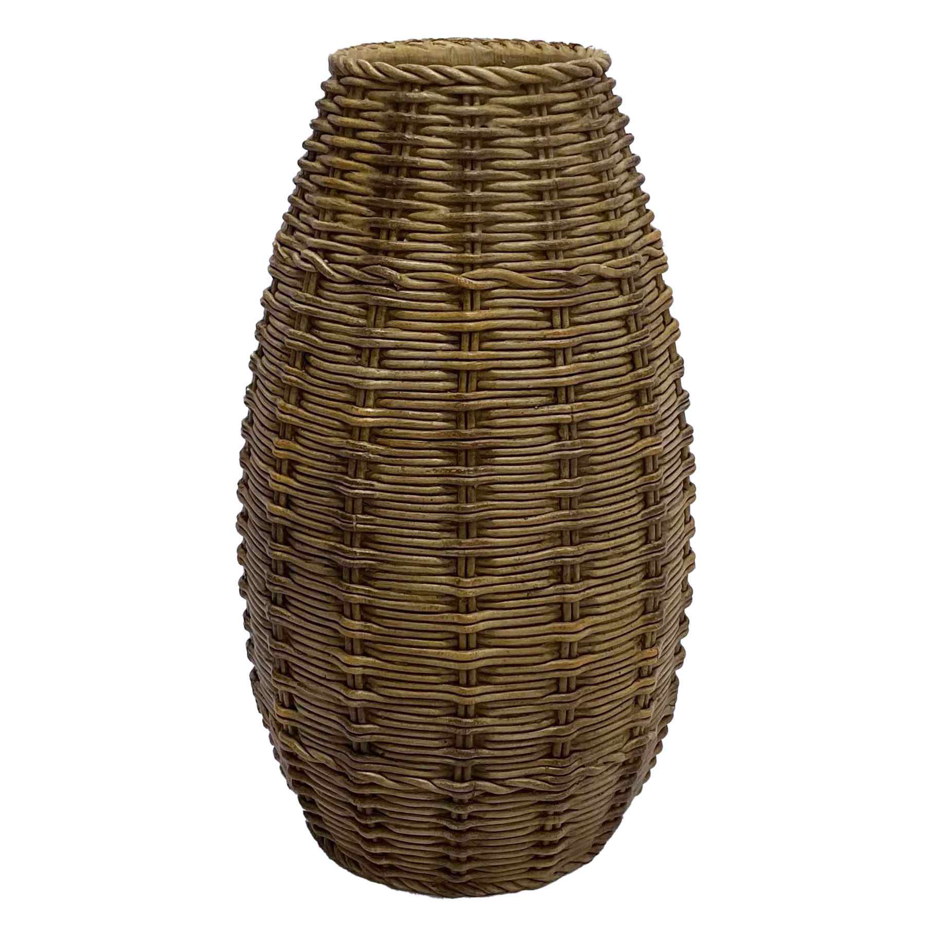 Honeybloom Brown Woven Vase, 9.8"