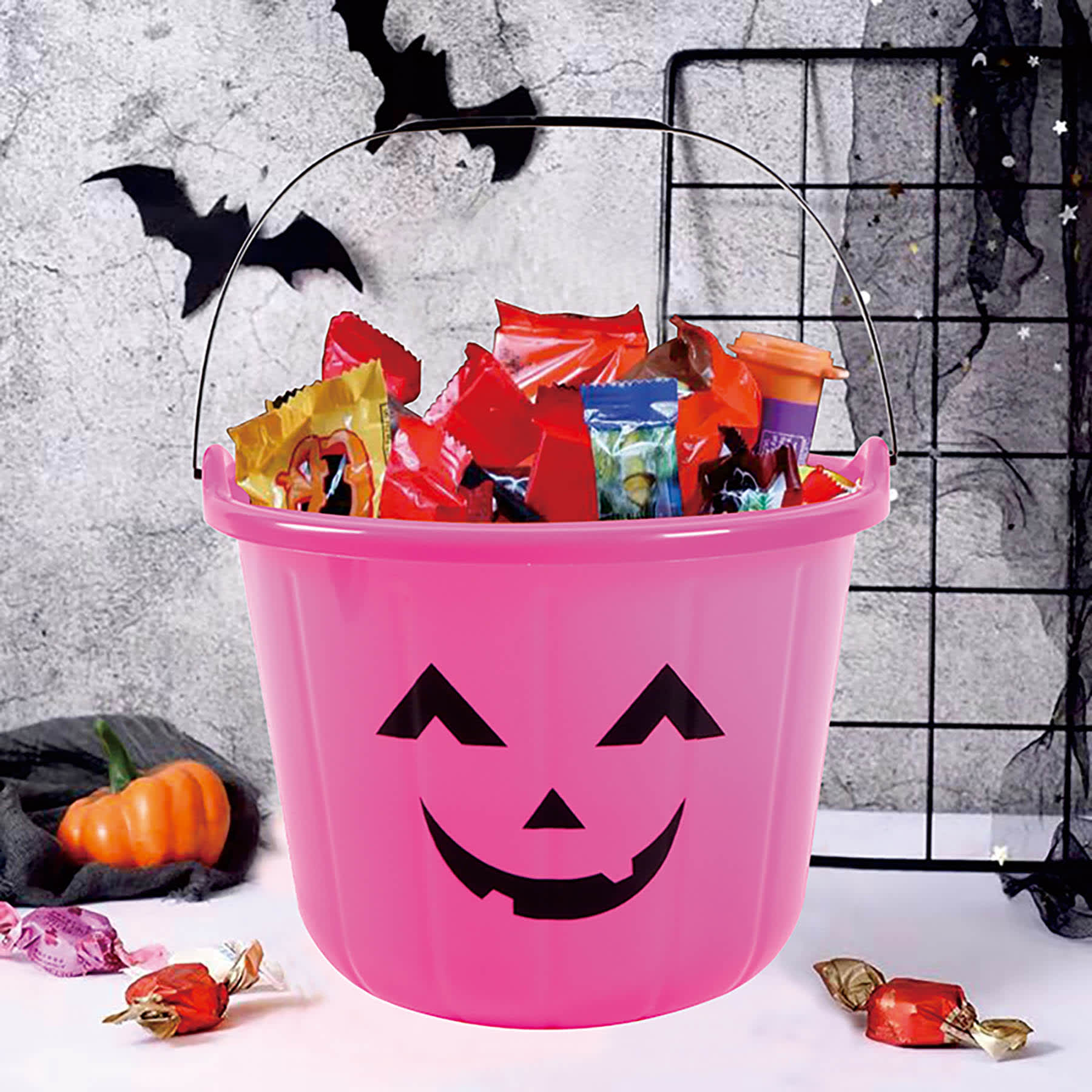Pink Pumpkin Bucket
