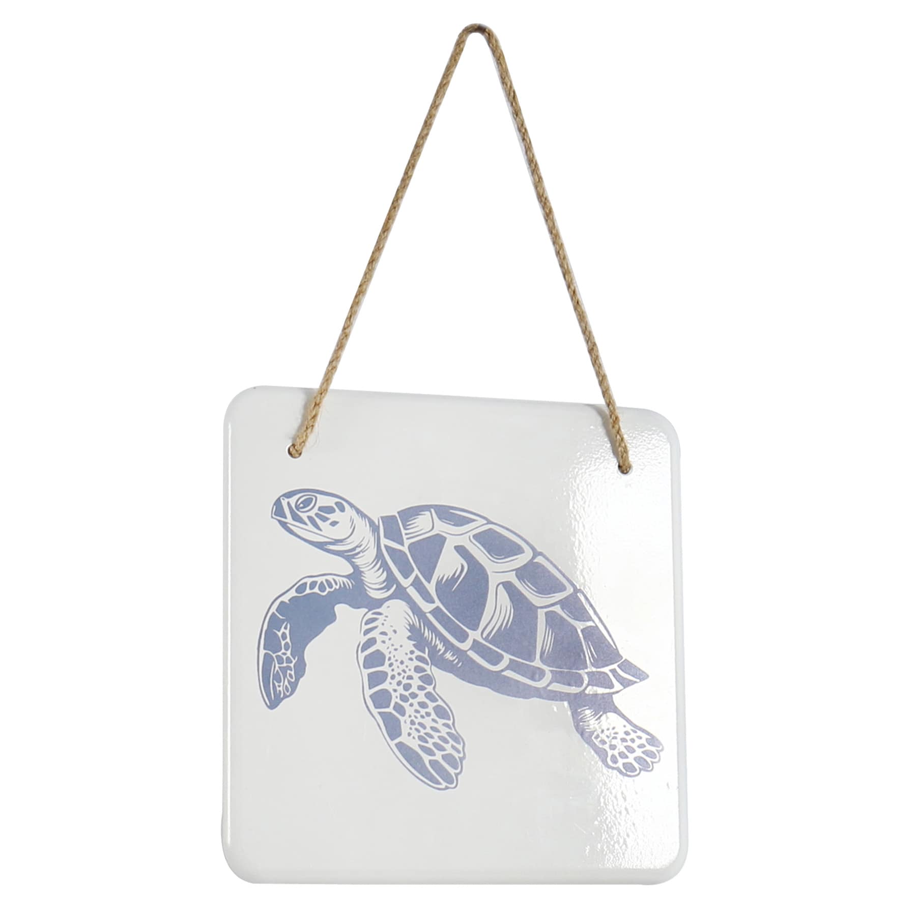 Honeybloom Blue Turtle Metal Wall Art 8"