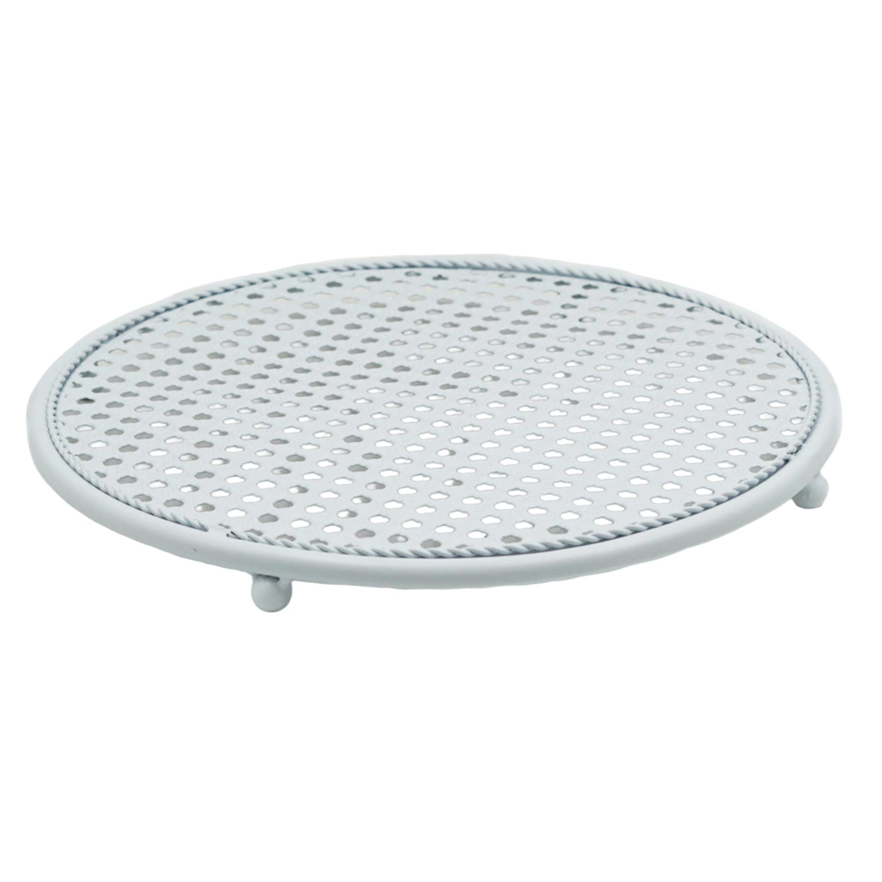 White Metal Plant Riser, 12"