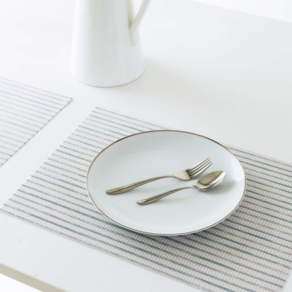 Set of 6 Ciclo Marine Blue Woven Vinyl Placemats, 13x18