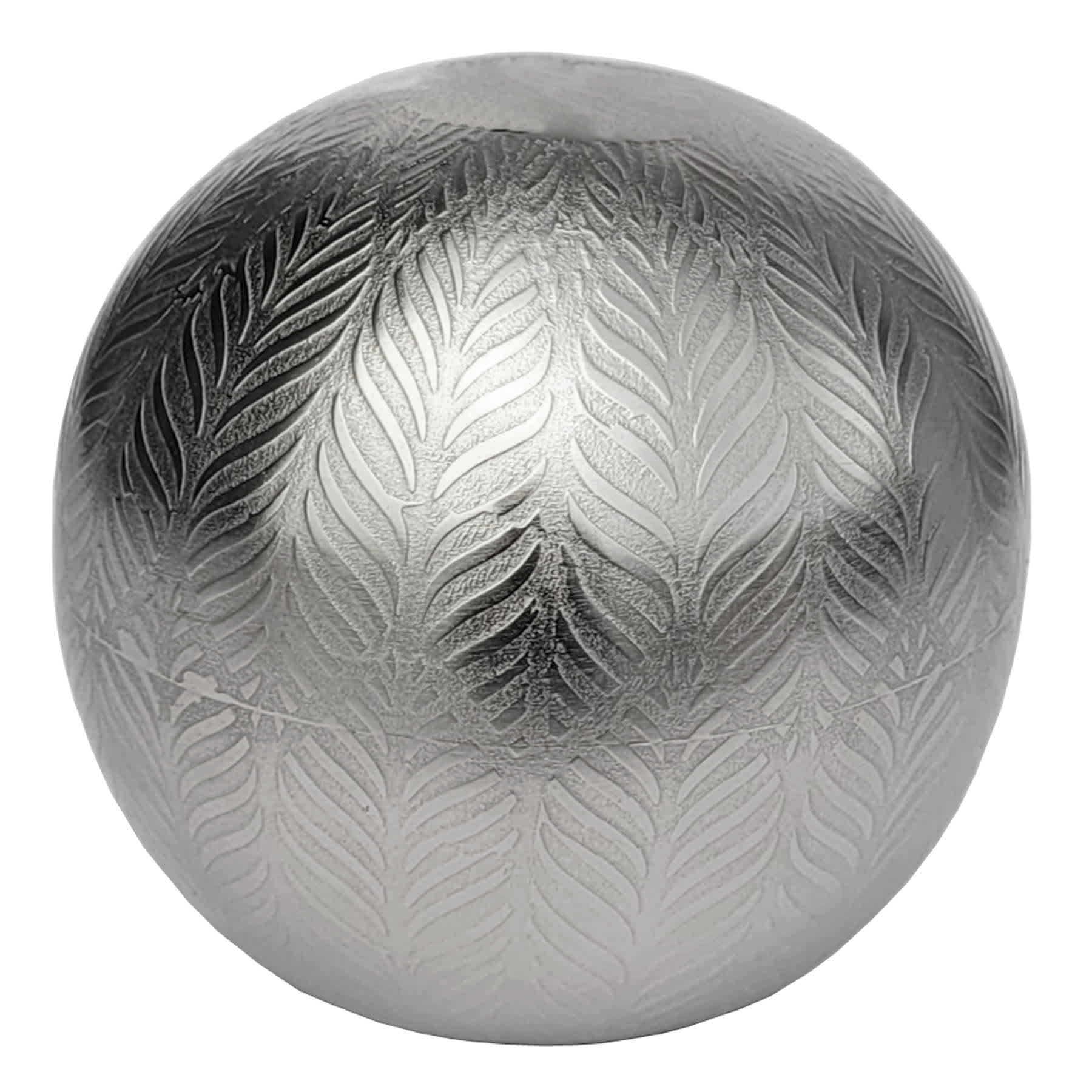 Found & Fable Half Etching Metal Orb with Flat Base, 4"