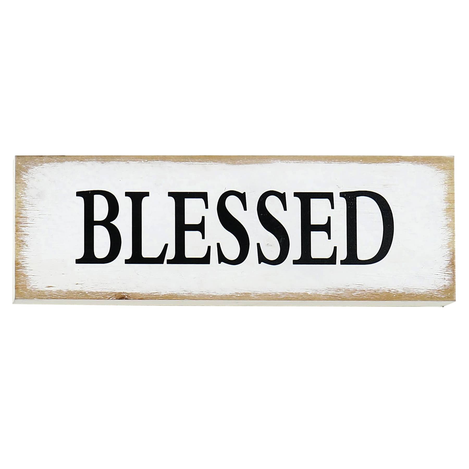 Blessed Wooden Wall Sign, 16x5
