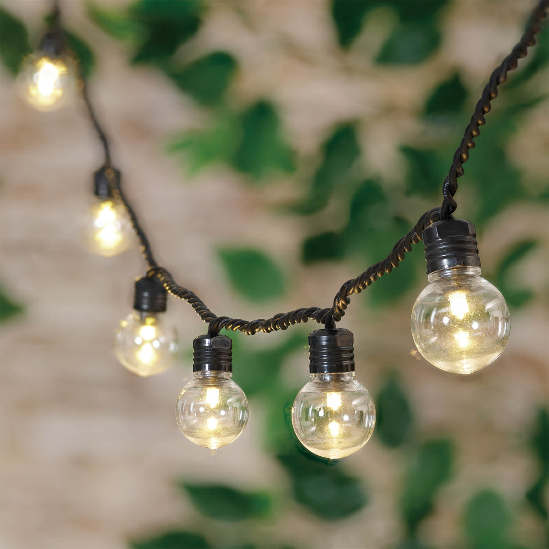100-Count LED G30 Globe String Lights with Black Wire
