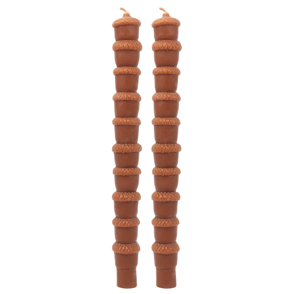2-Pack Acorn Taper Candles, 10"