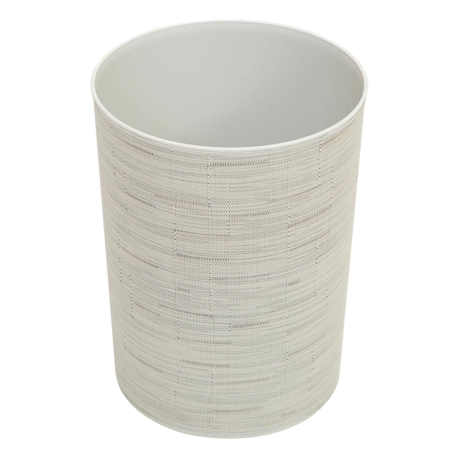 Winslow Stitched Light Grey Round Trash Bin, 10l