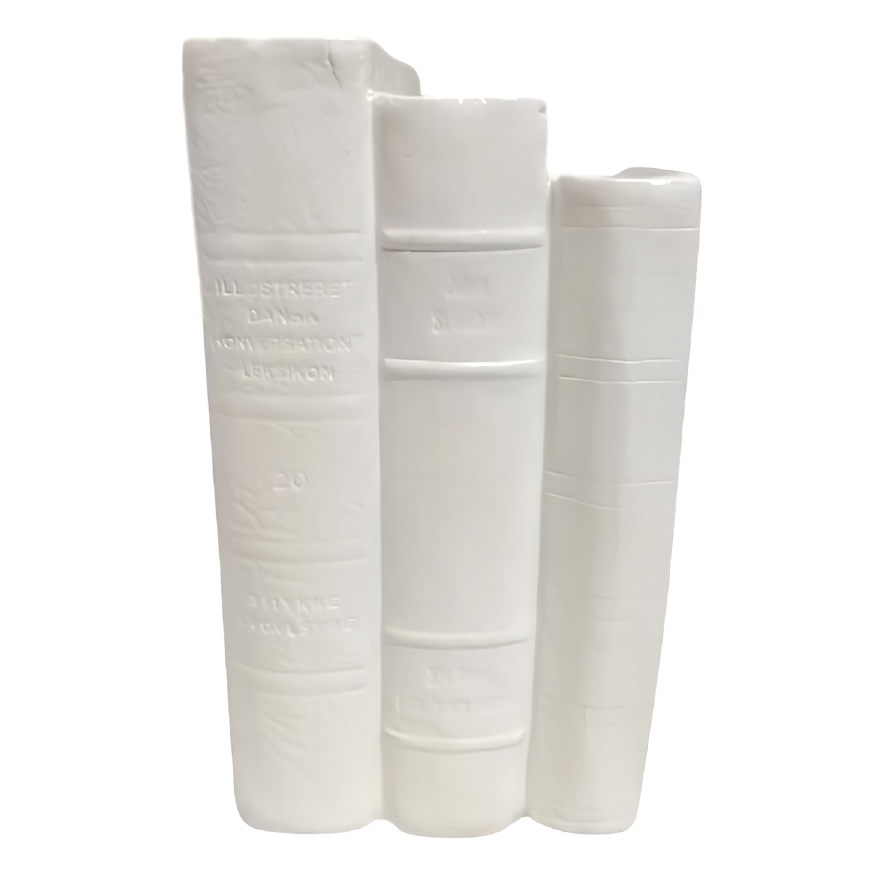 Providence White Bookstack Table Decor, 8"