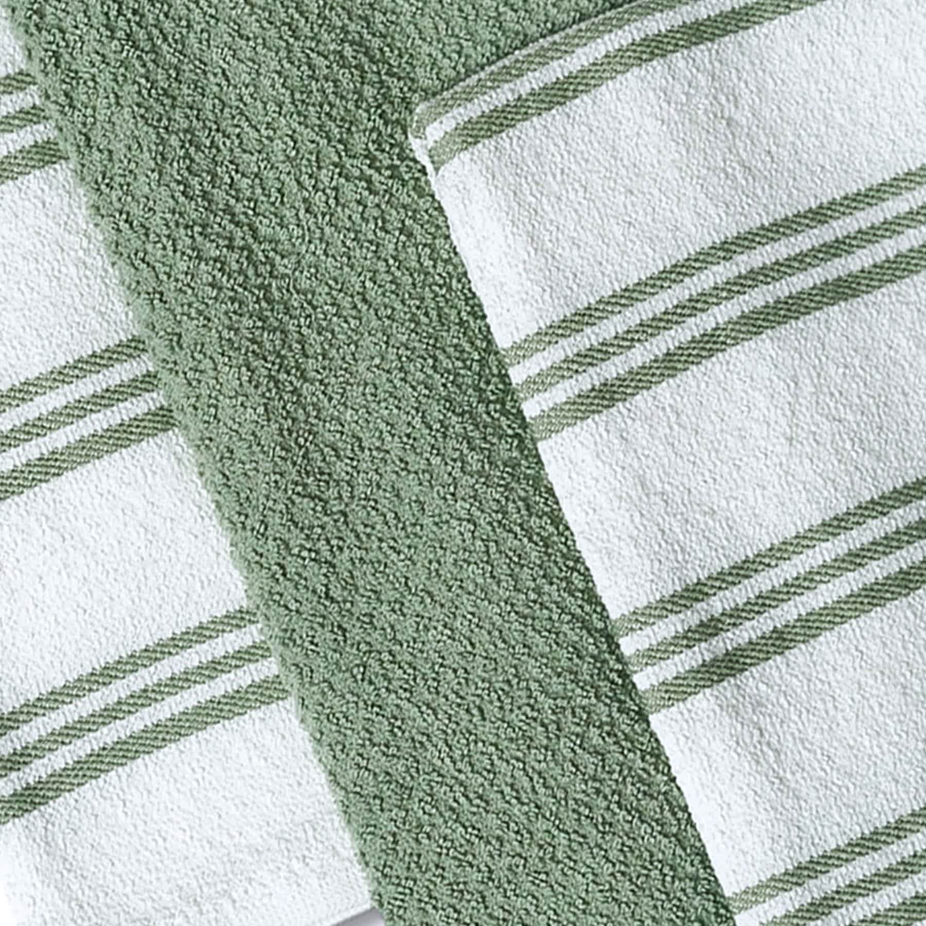 Set of 4 Green Rockridge Terry Cotton Kitchen Towels