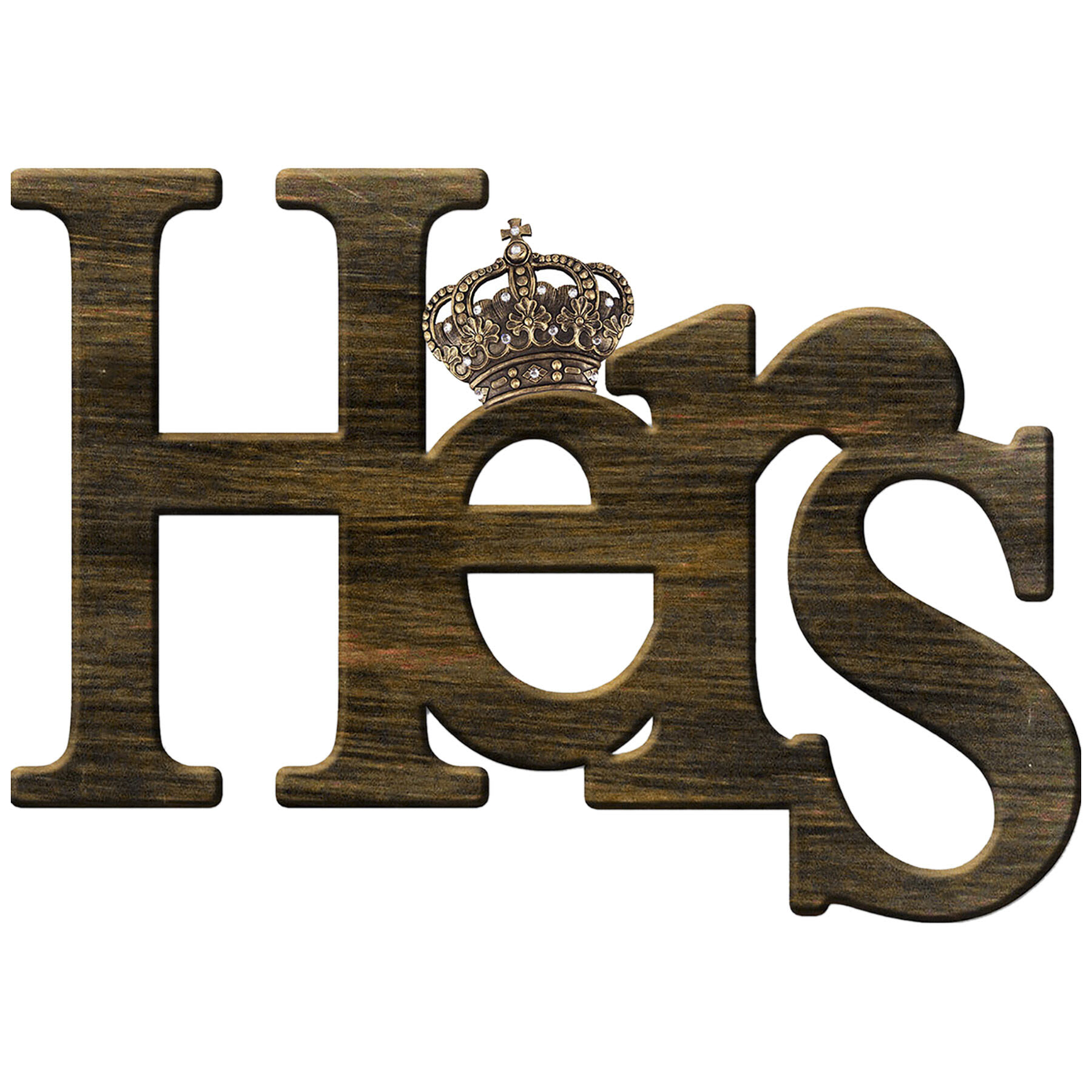 Hers Crown Word Wall Art, 24x17