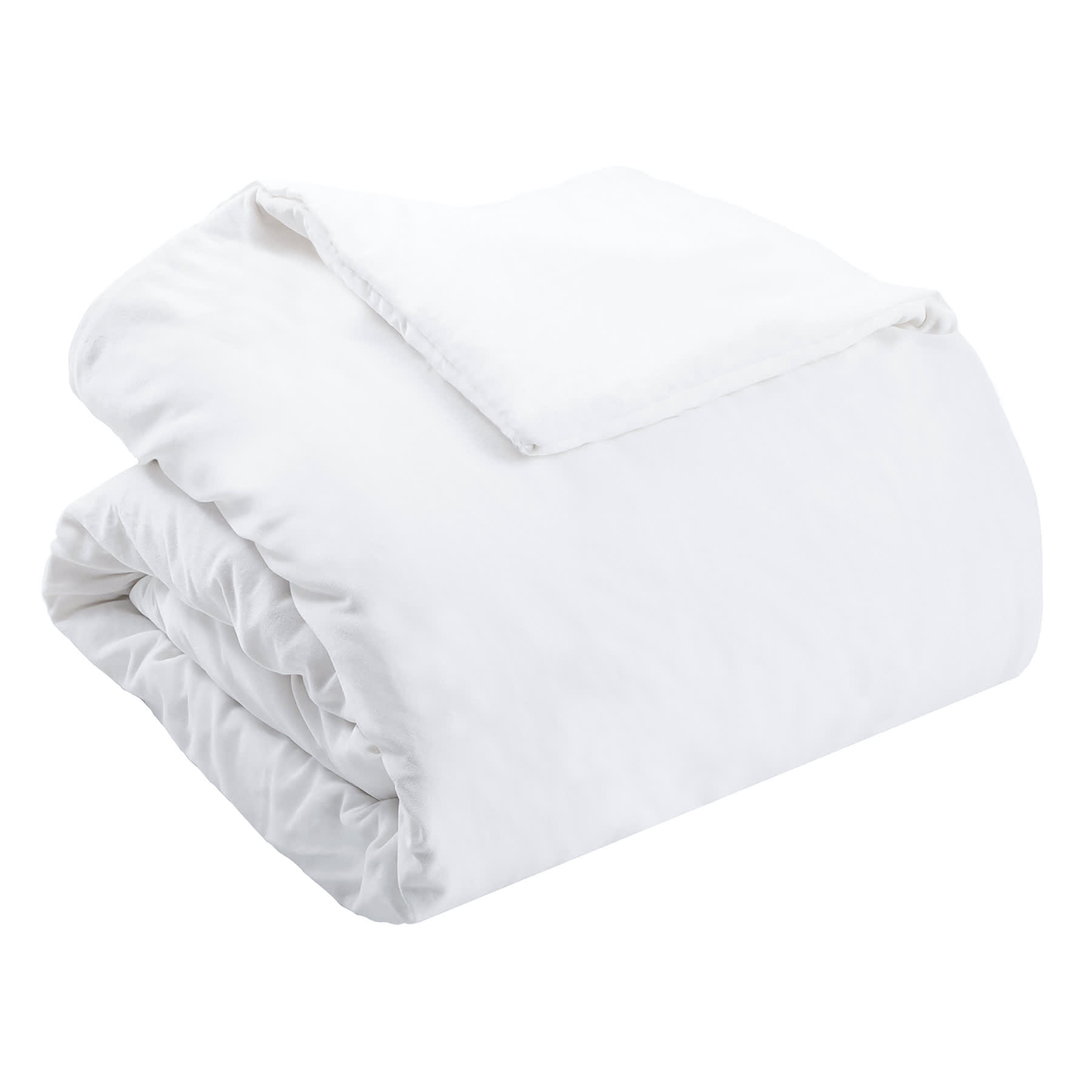 Providence 3-Piece White Cotton Velvet Comforter Set, King