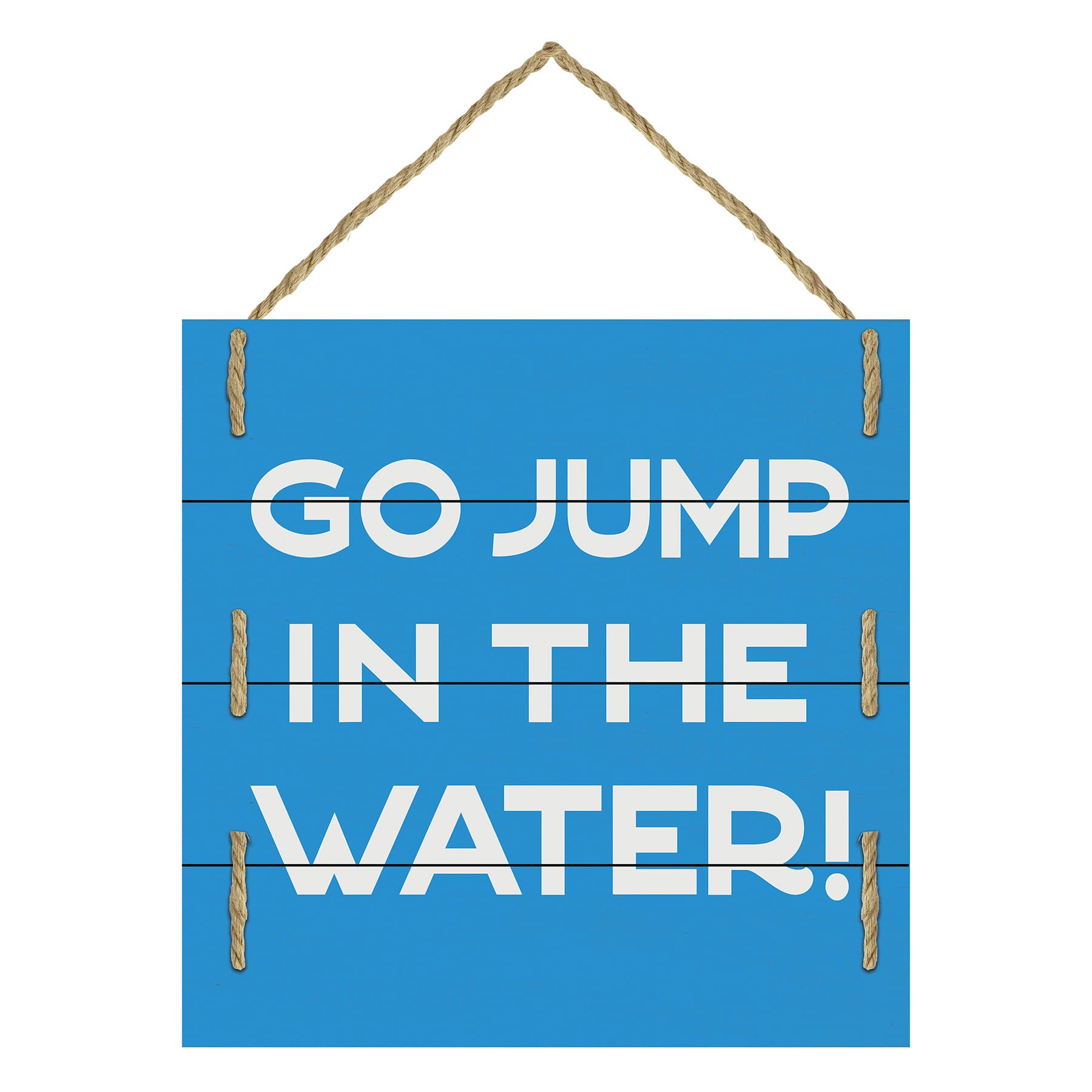 Wood Jump in the Water Sign, 12"