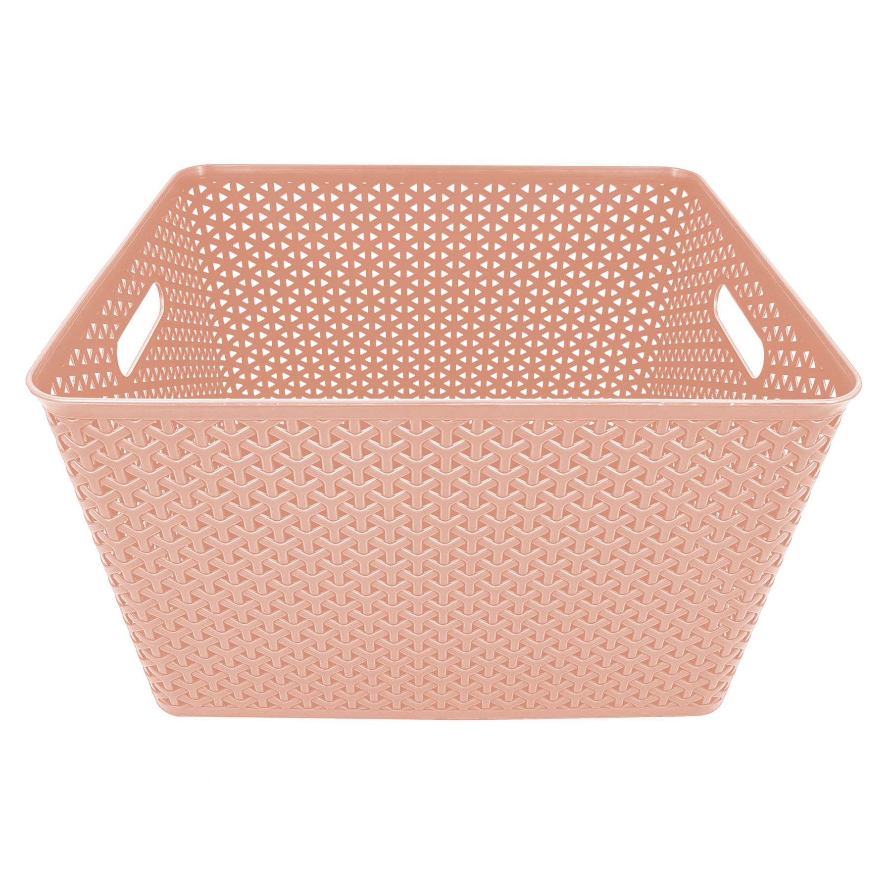 Pink Y-Weave Storage Basket, Large