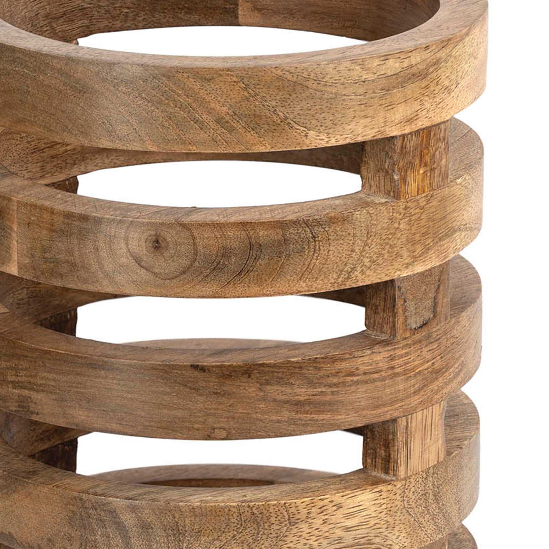 Wooden Cylinder Lantern, 12"