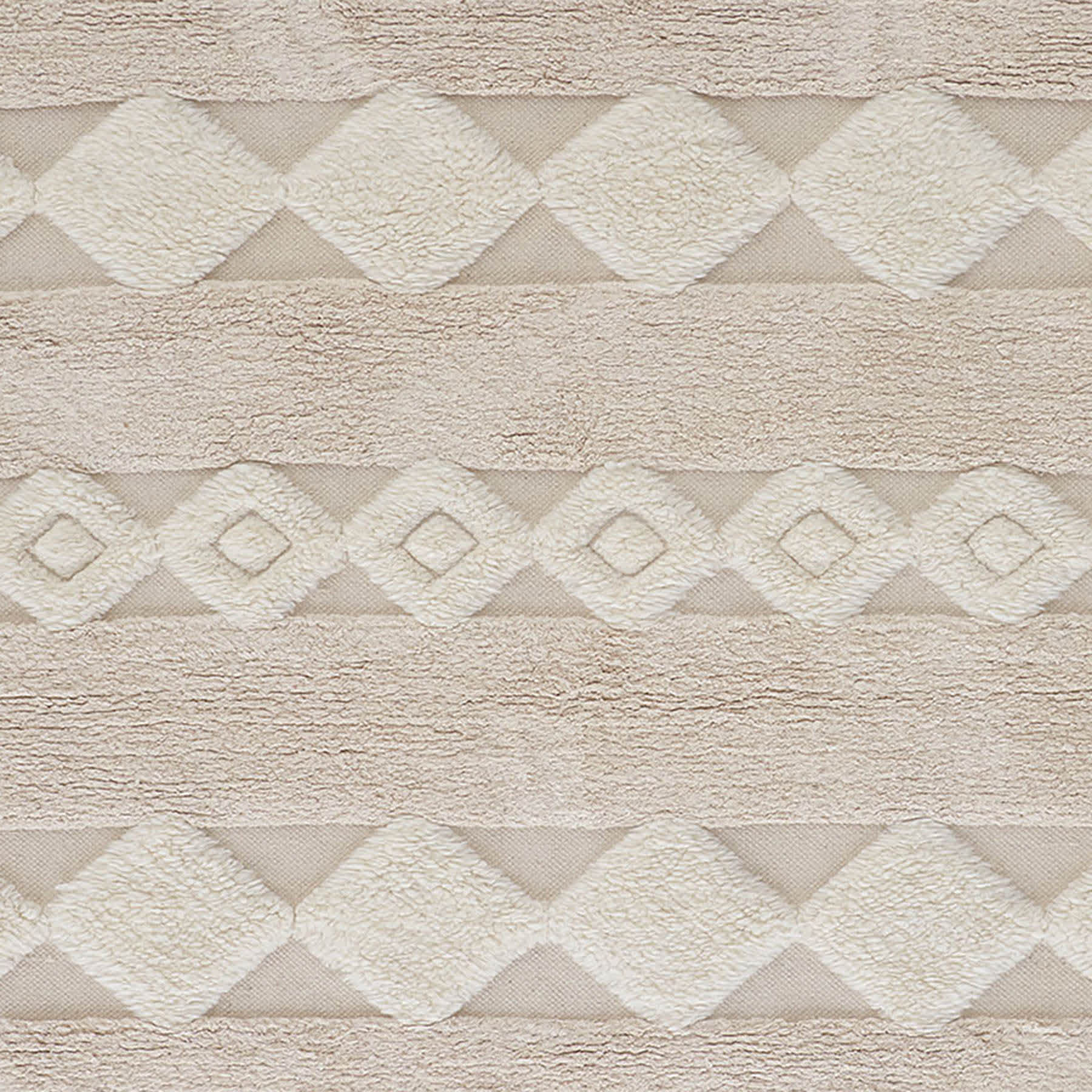 (B690) St. Marco Ivory Flatweave Diamond Design Accent Rug, 3x5