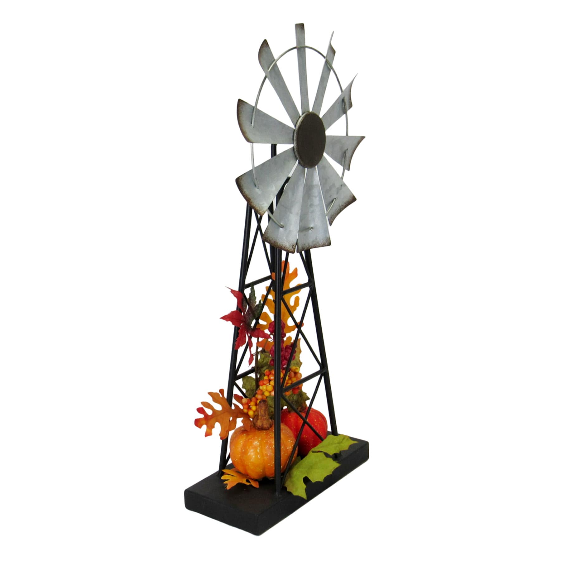 Homespun Harvest Leafy Metal Windmill, 18"