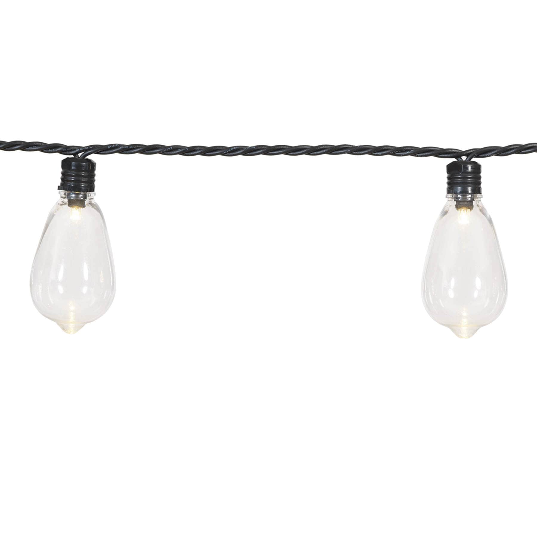100-Count LED Edison String Lights with Black Wire