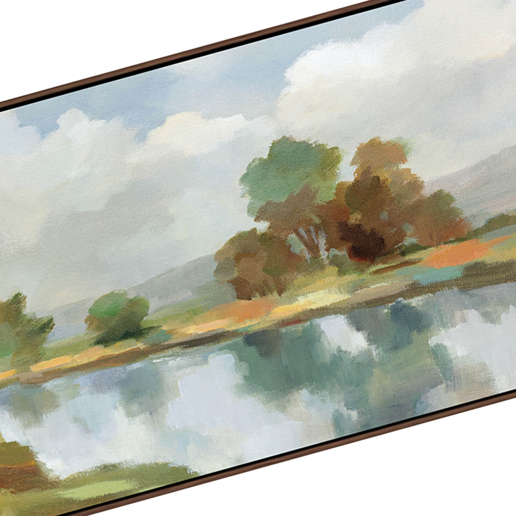 Framed Landscape Canvas Wall Art, 60x20