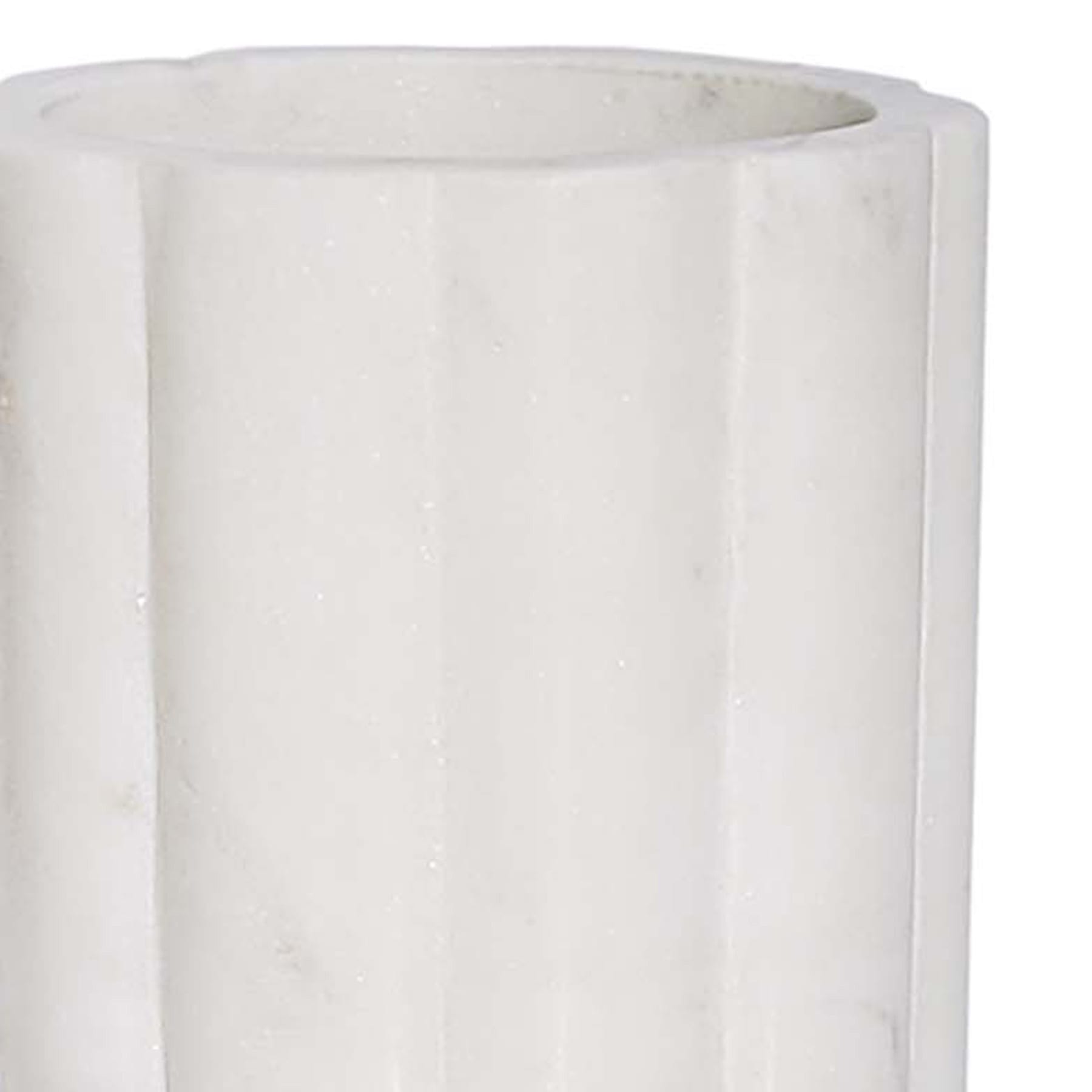 Cylindrical Marble Vase, 8"