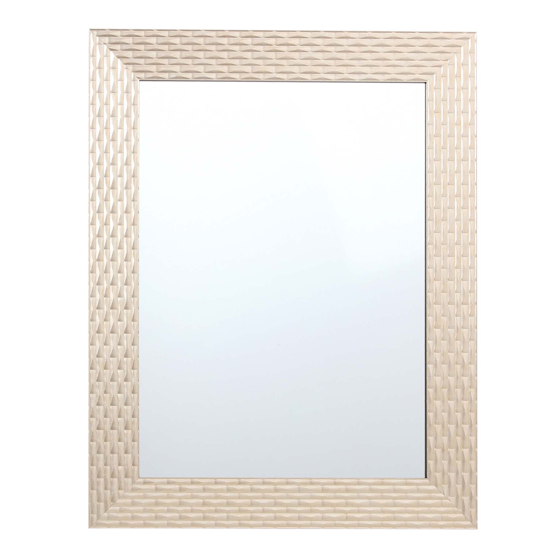 22X28 Metallic Basket Weave Mirror