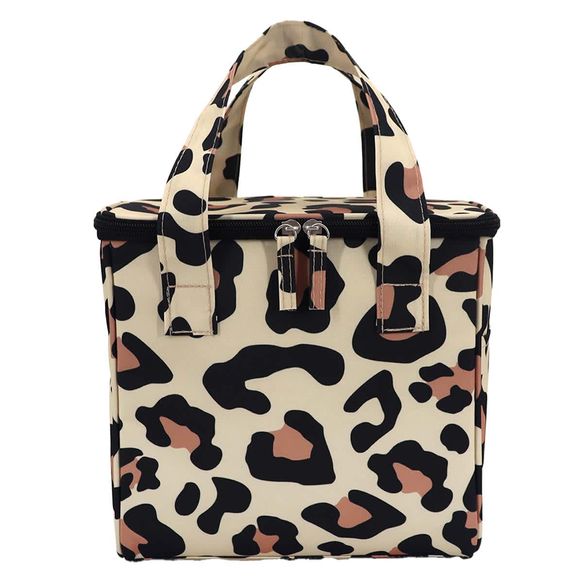 Leopard Brown Insulated Lunch Tote