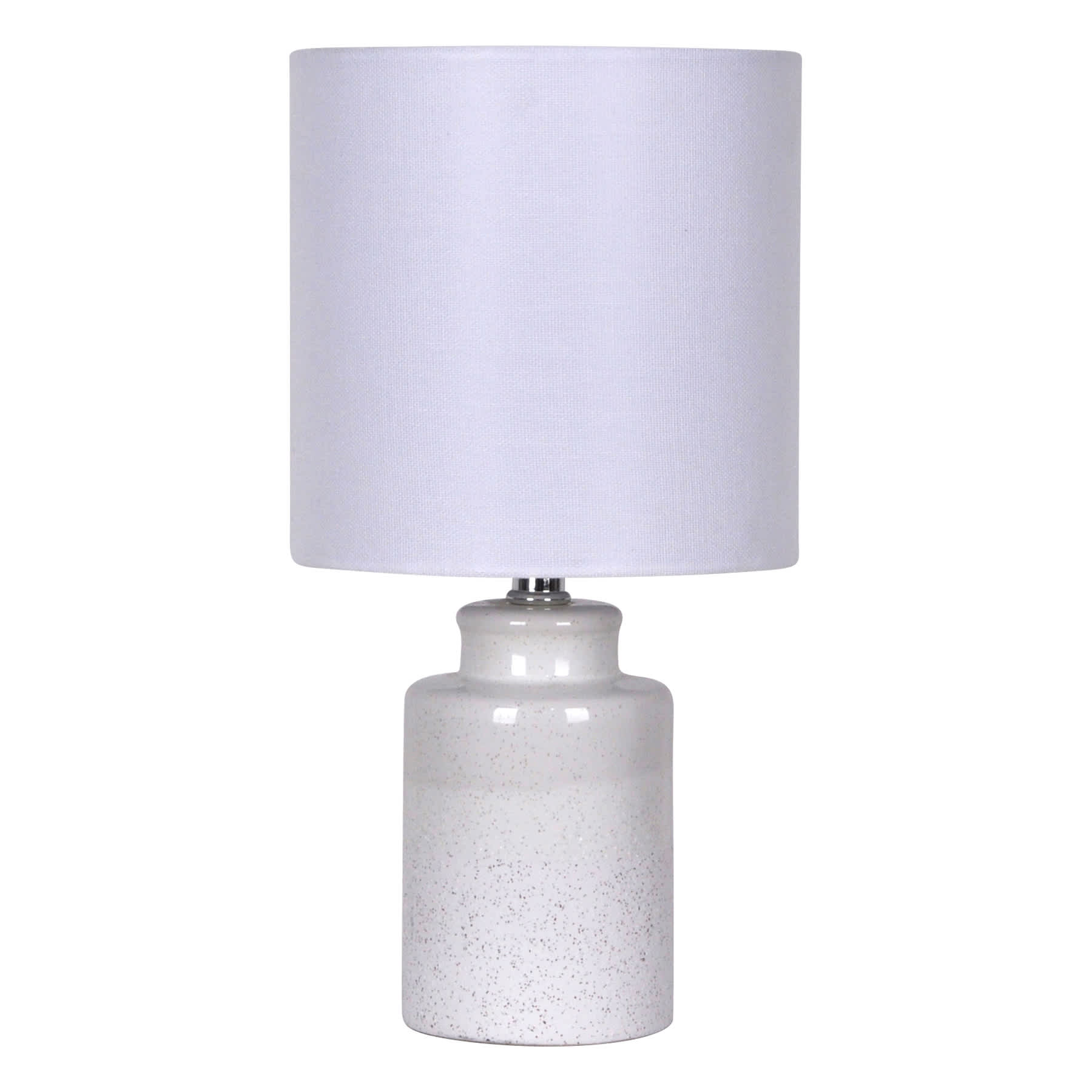 Honeybloom Two-Toned Ceramic Textured Mini Table Lamp with Shade, 12.5"