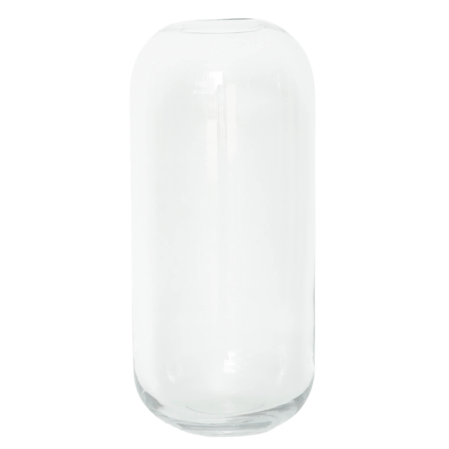 11In Rounded Clear Glass Vase