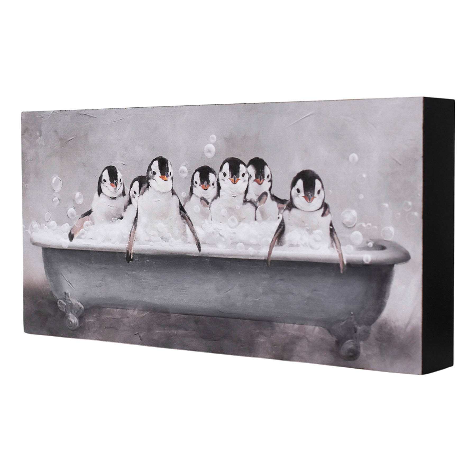 Penguin Group Bath Table Art, 12x6
