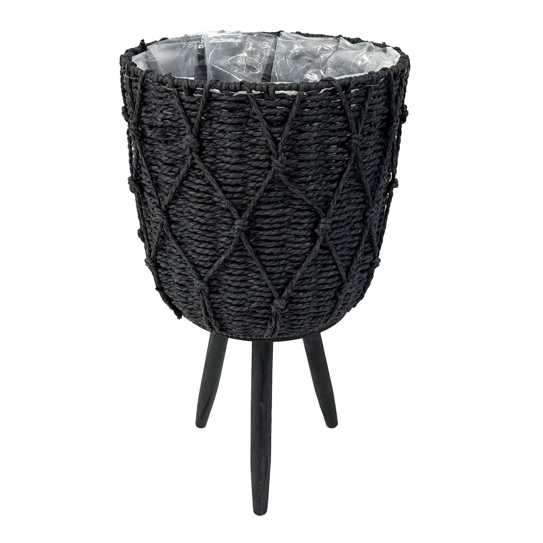 Alessa Black Plant Stand, Medium
