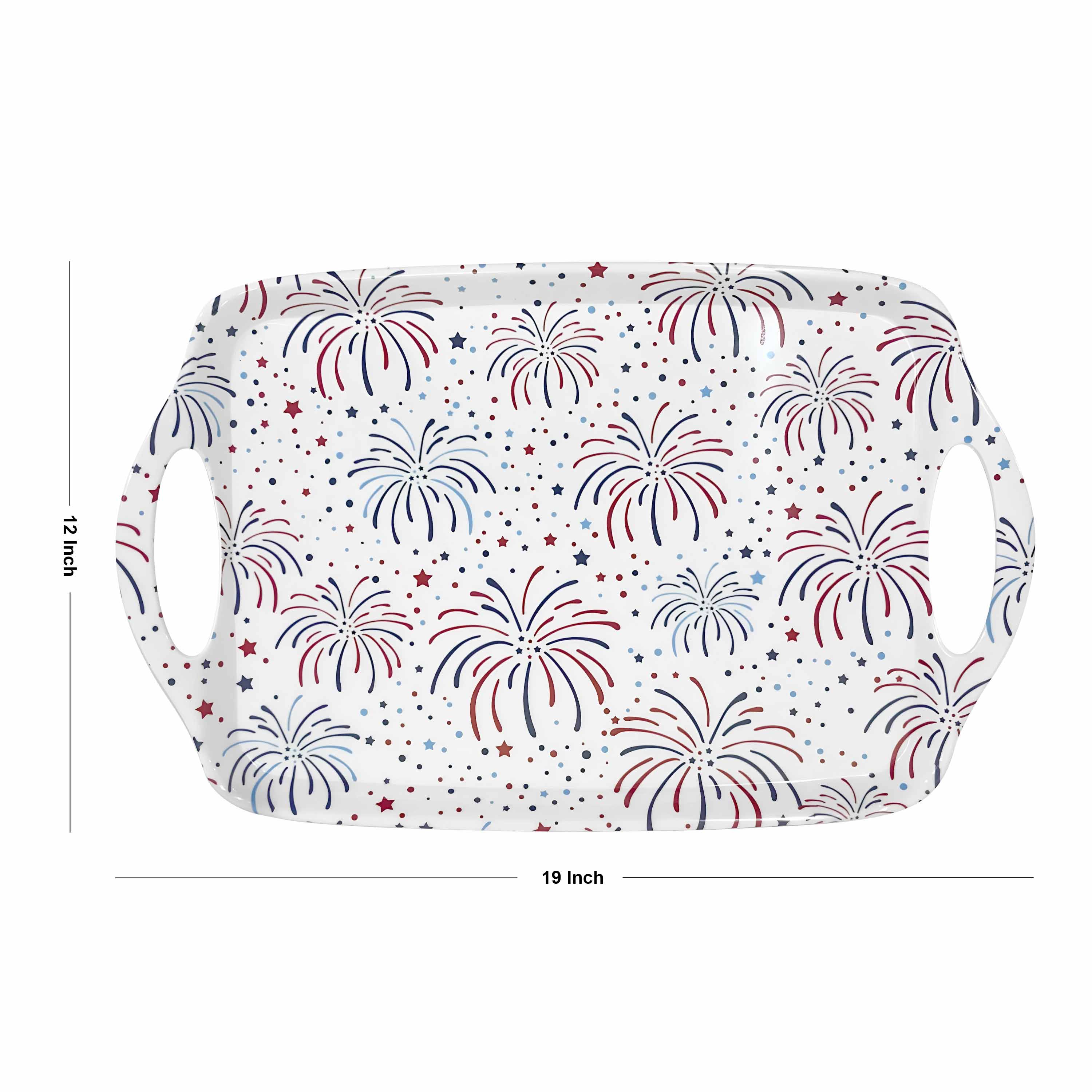 Patriotic Melamine Firework Serving Tray