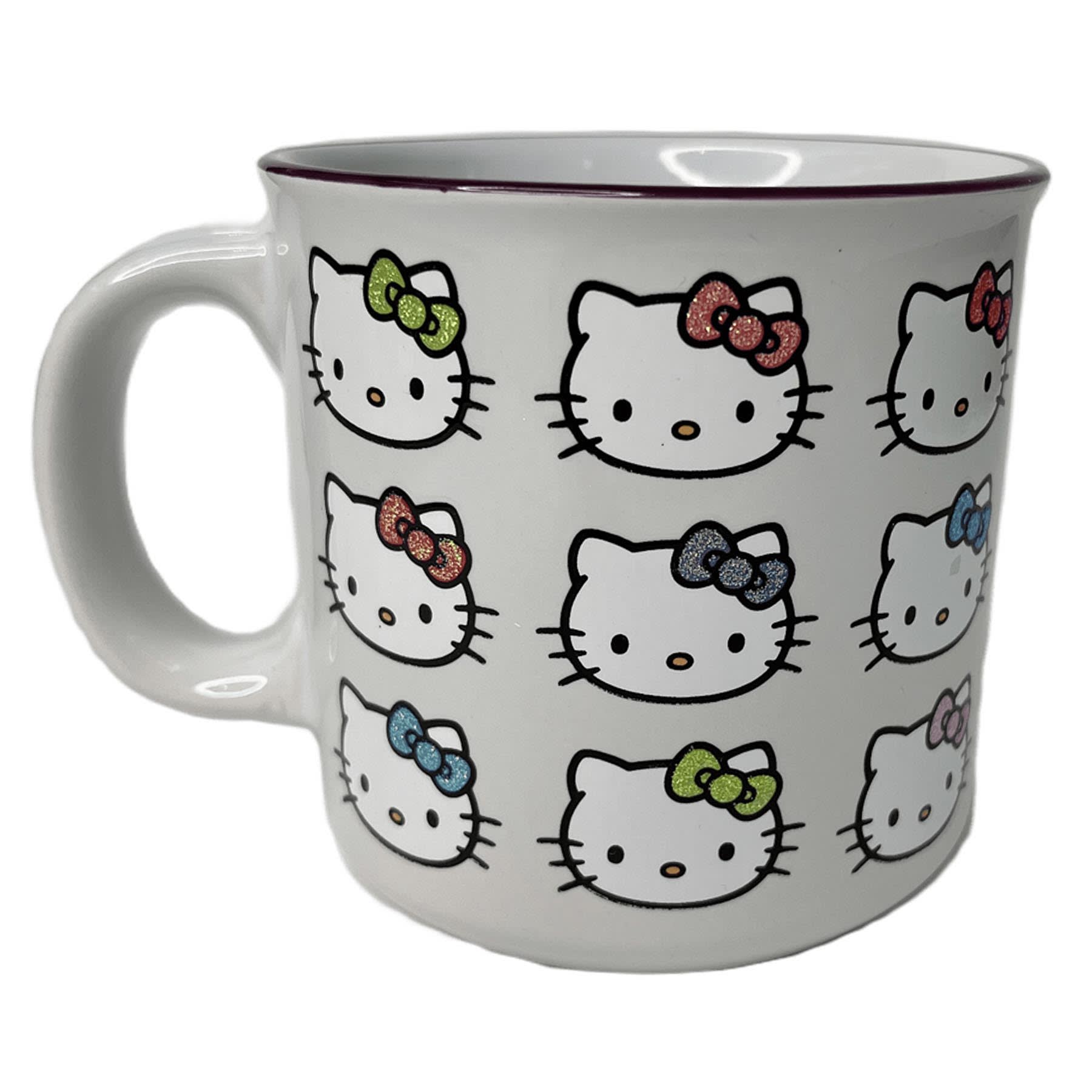 Hello Kitty with Glittered Bows Ceramic Mug, 20oz