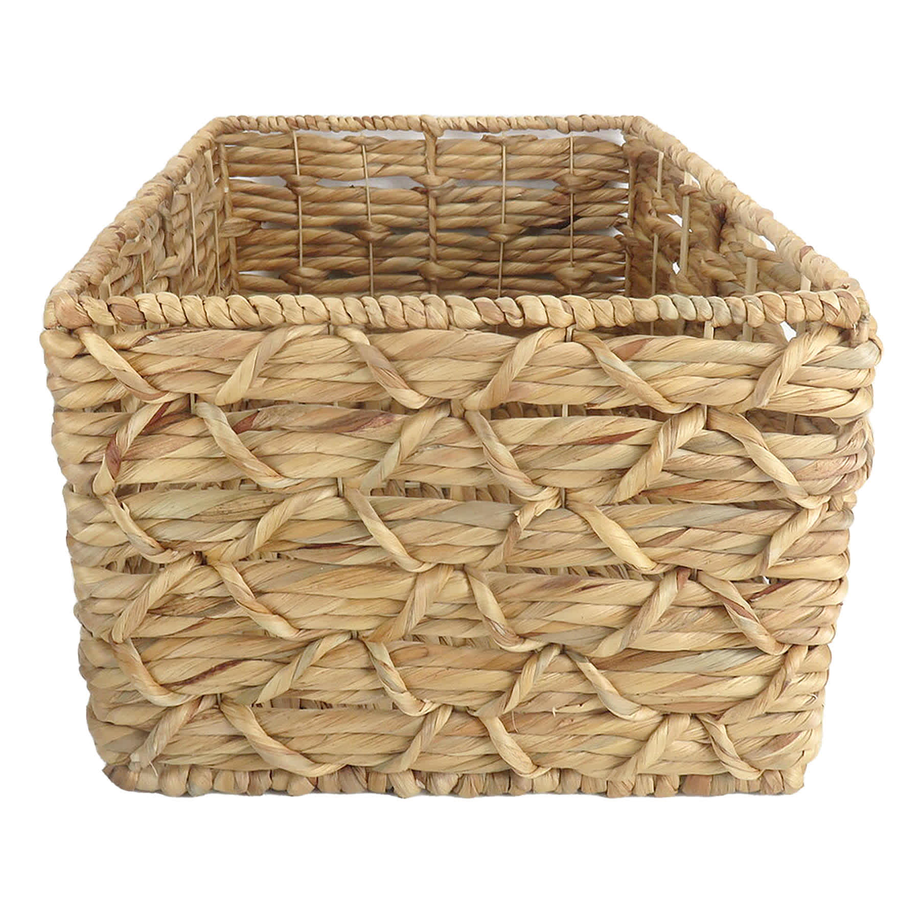Found & Fable Kai Tall X Weave Rectangle Storage Basket, Large