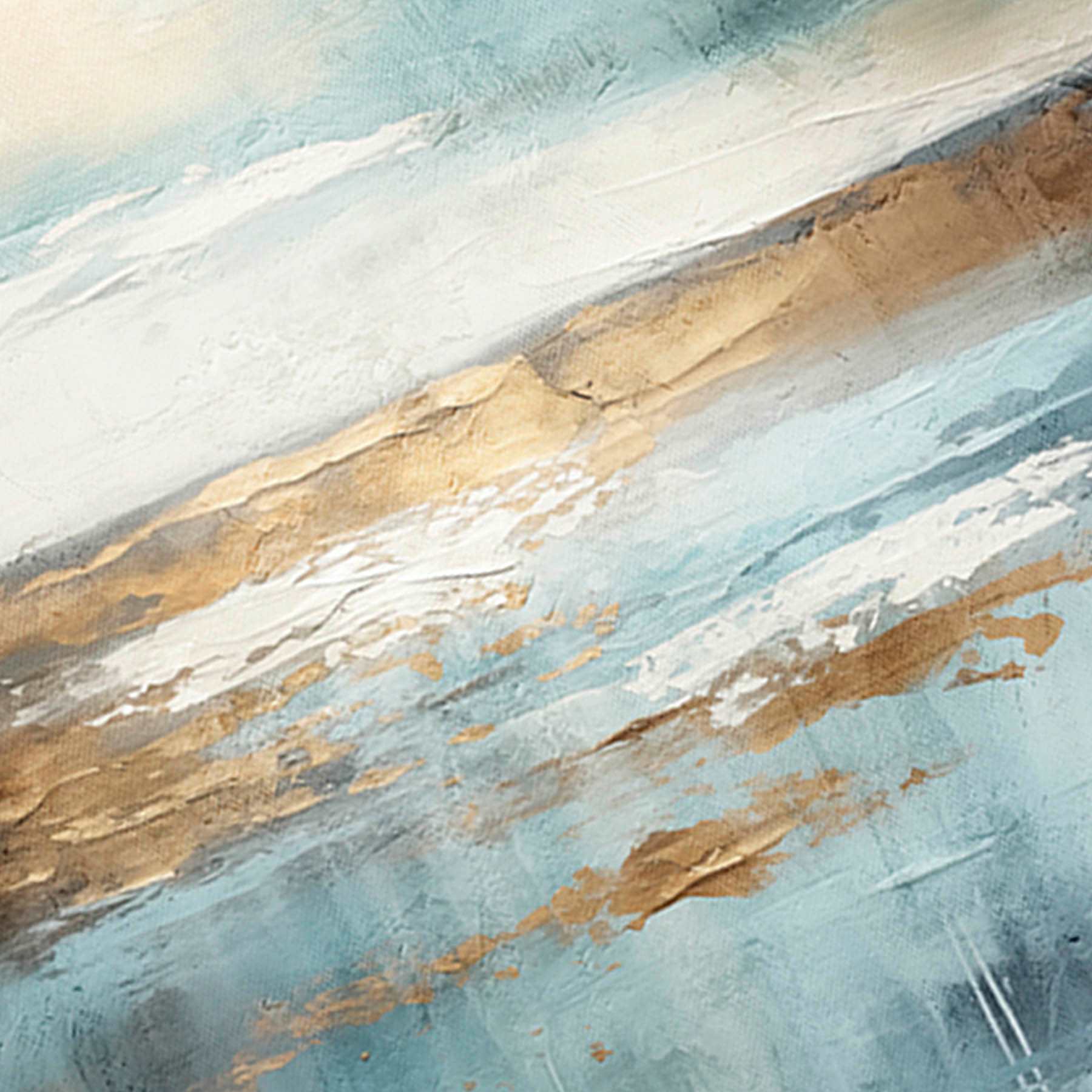 Teal and Gold Abstract Canvas Wall Art, 30x40