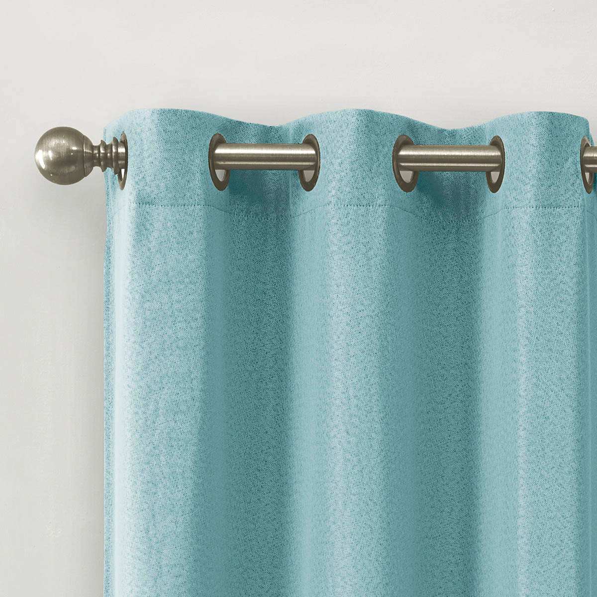 2-Pack Denver Aqua Blackout Grommet Curtain Panels, 84"