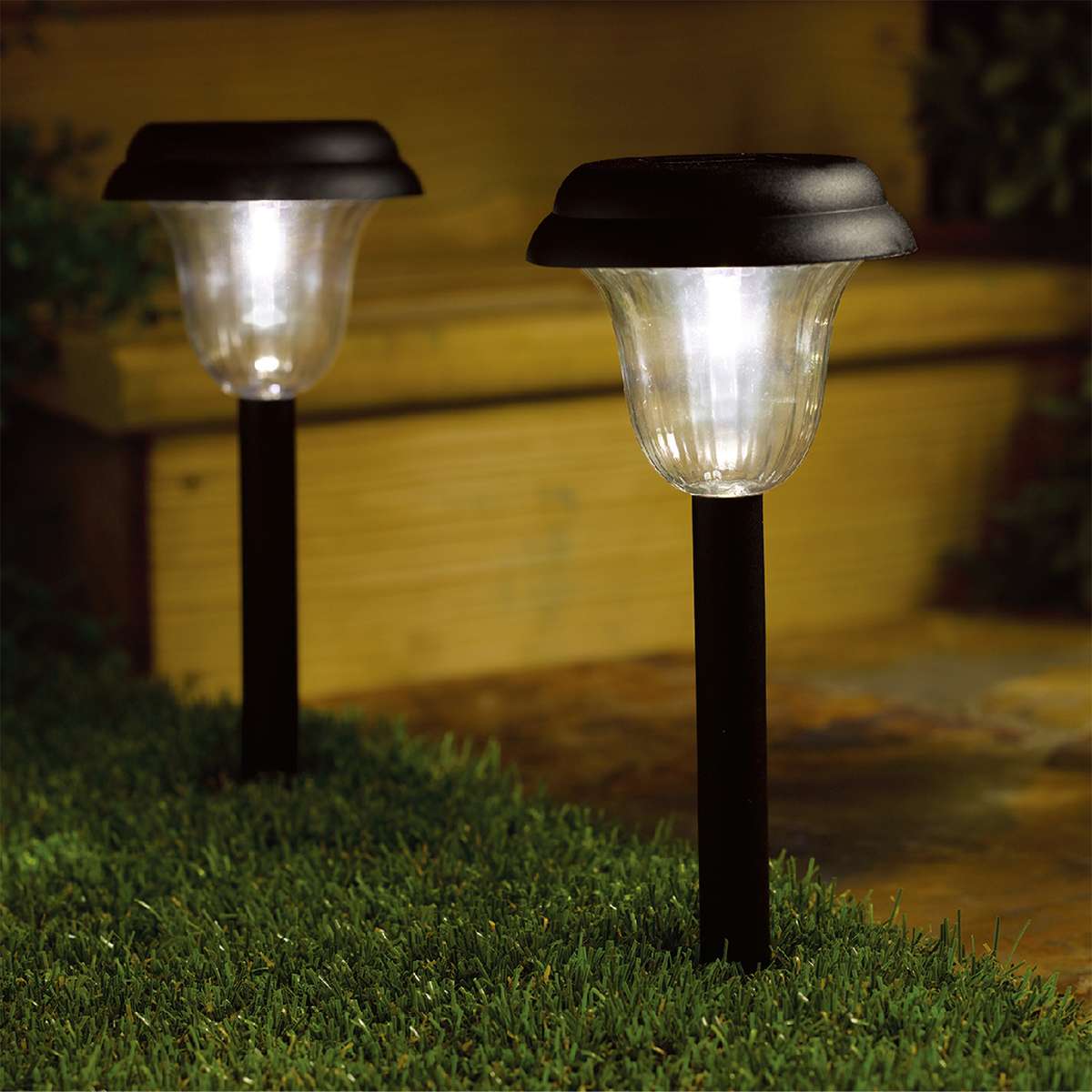 8-Pack Solar Black Moonlight Pathway Lights