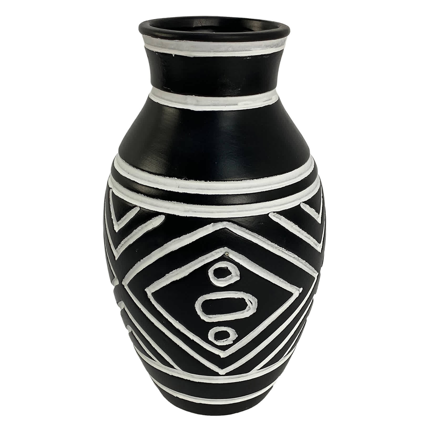 Tracey Boyd Black and White Ceramic Vase, 9"