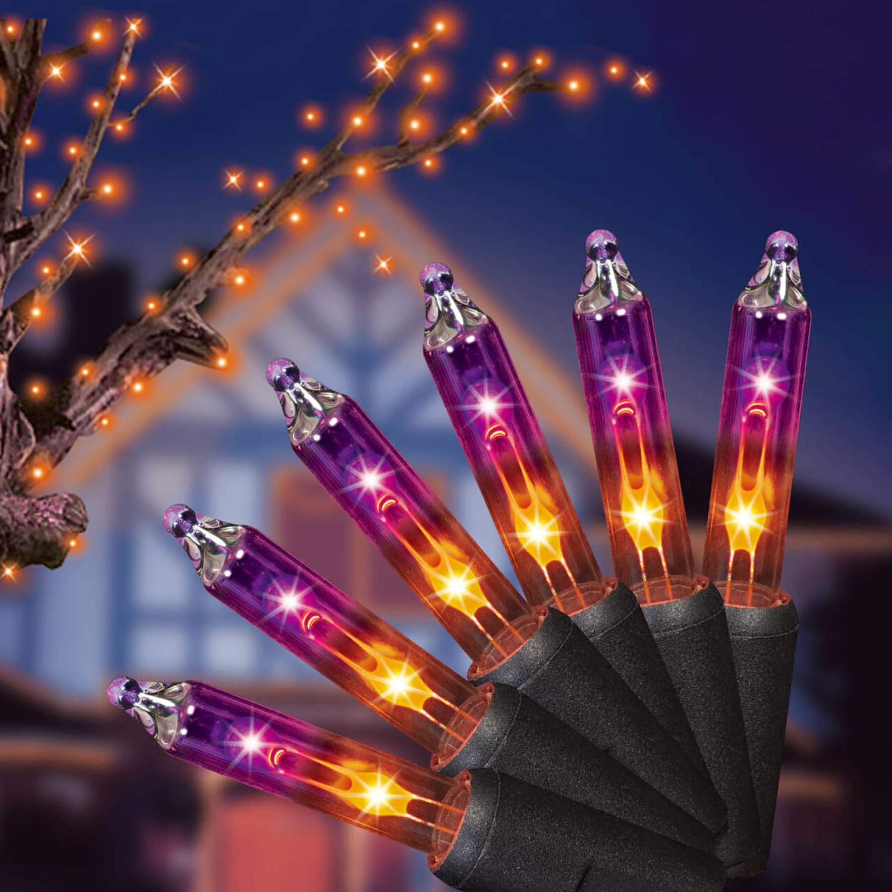 70-Count UL Color-Changing LED Glass Double Lights with 8 Functions