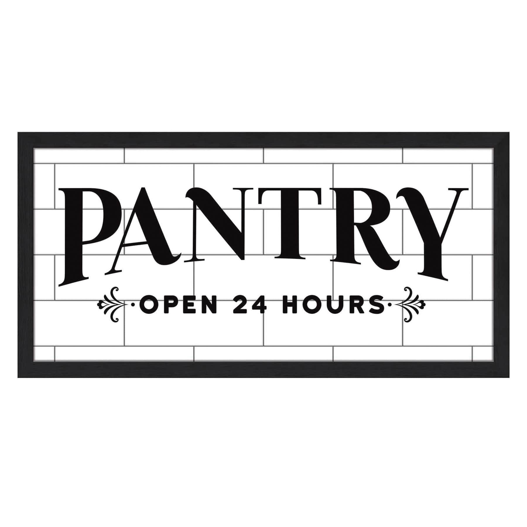 Pantry Faux Tile Wall Decor, 24x12