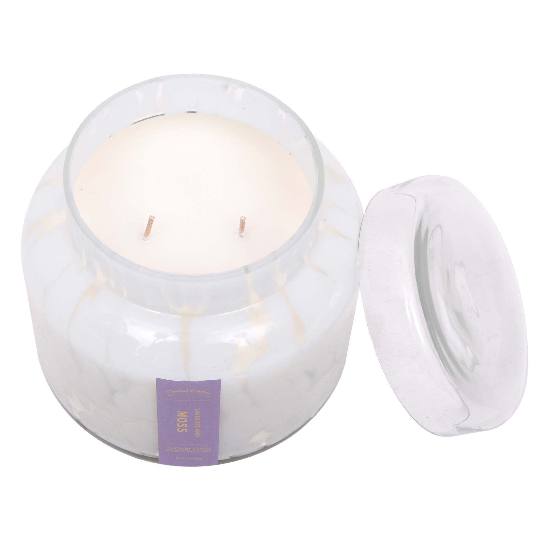 Lavender Moss Scented Confetti Glass Jar Candle, 24oz
