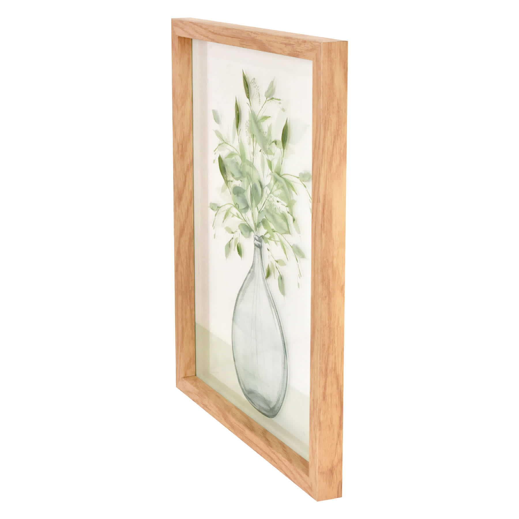 Glass Framed Vase Print Wall Art, 11x14