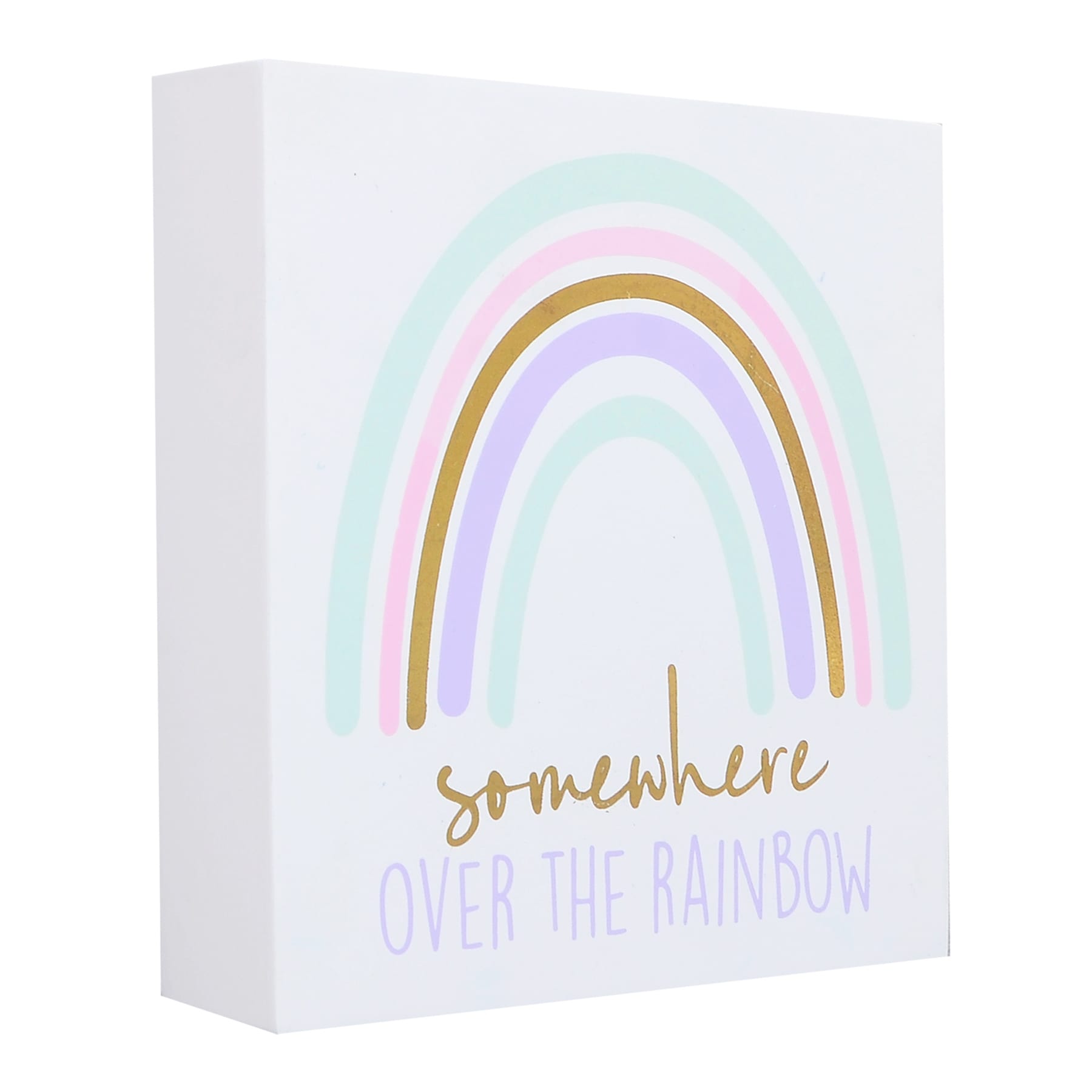 Tiny Dreamers Over The Rainbow Block, 8"