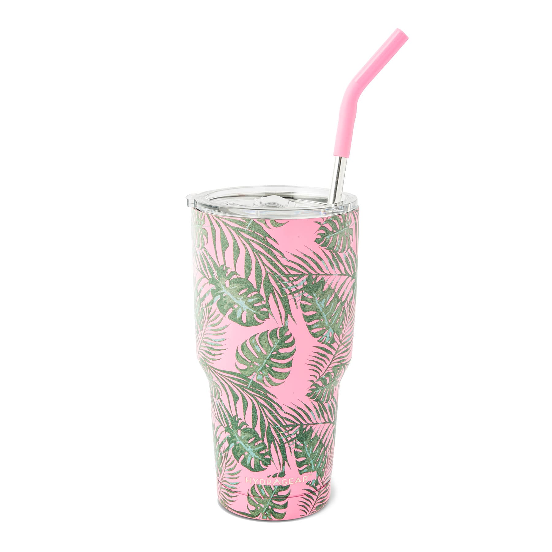Leaf Print Tumbler with Straw, 32oz