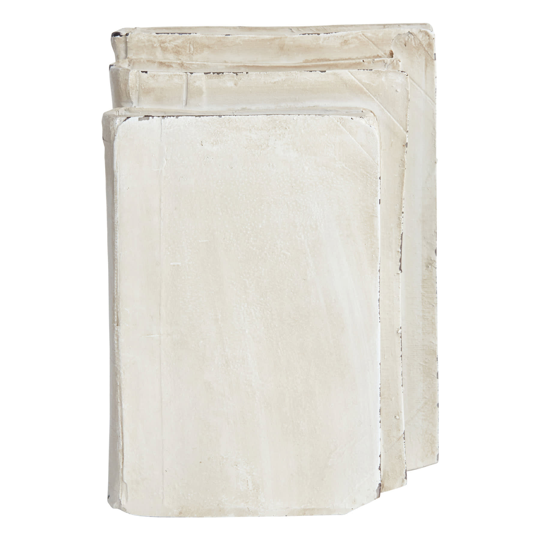 White Stacked Books, 8"