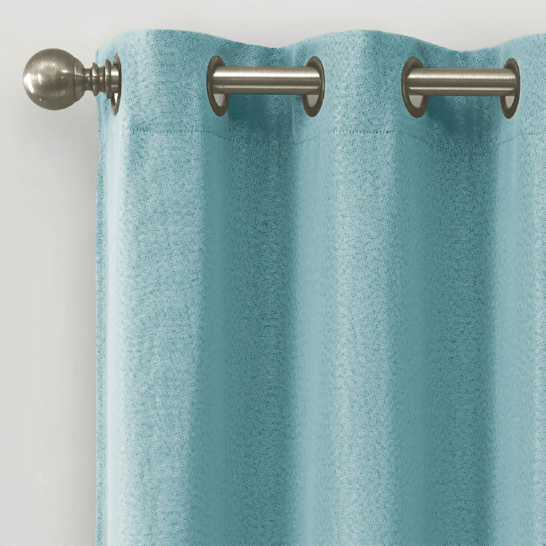 2-Pack Denver Aqua Blackout Grommet Curtain Panel Set, 95"