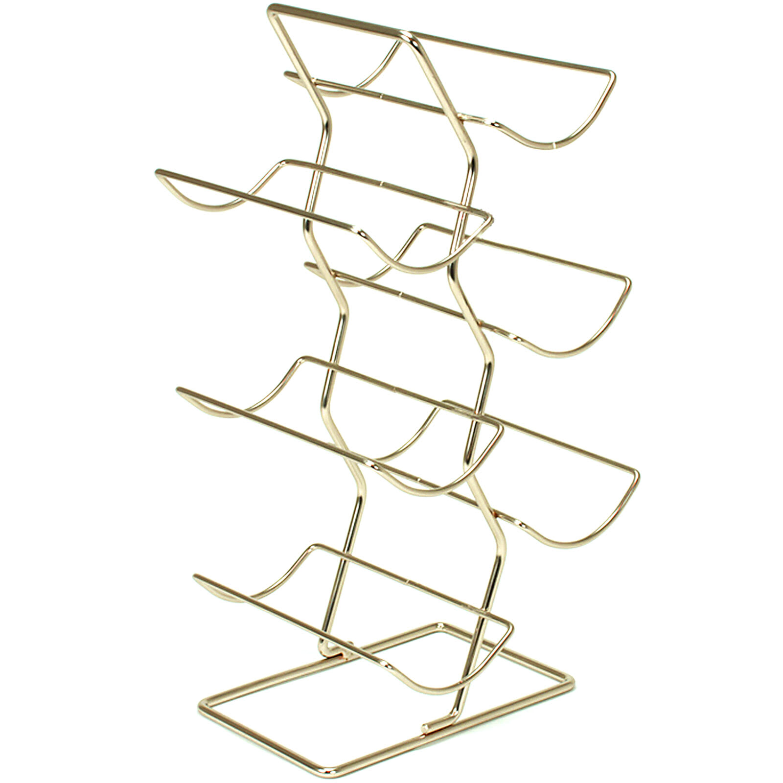 6-Bottle Offset Nickel Wine Rack