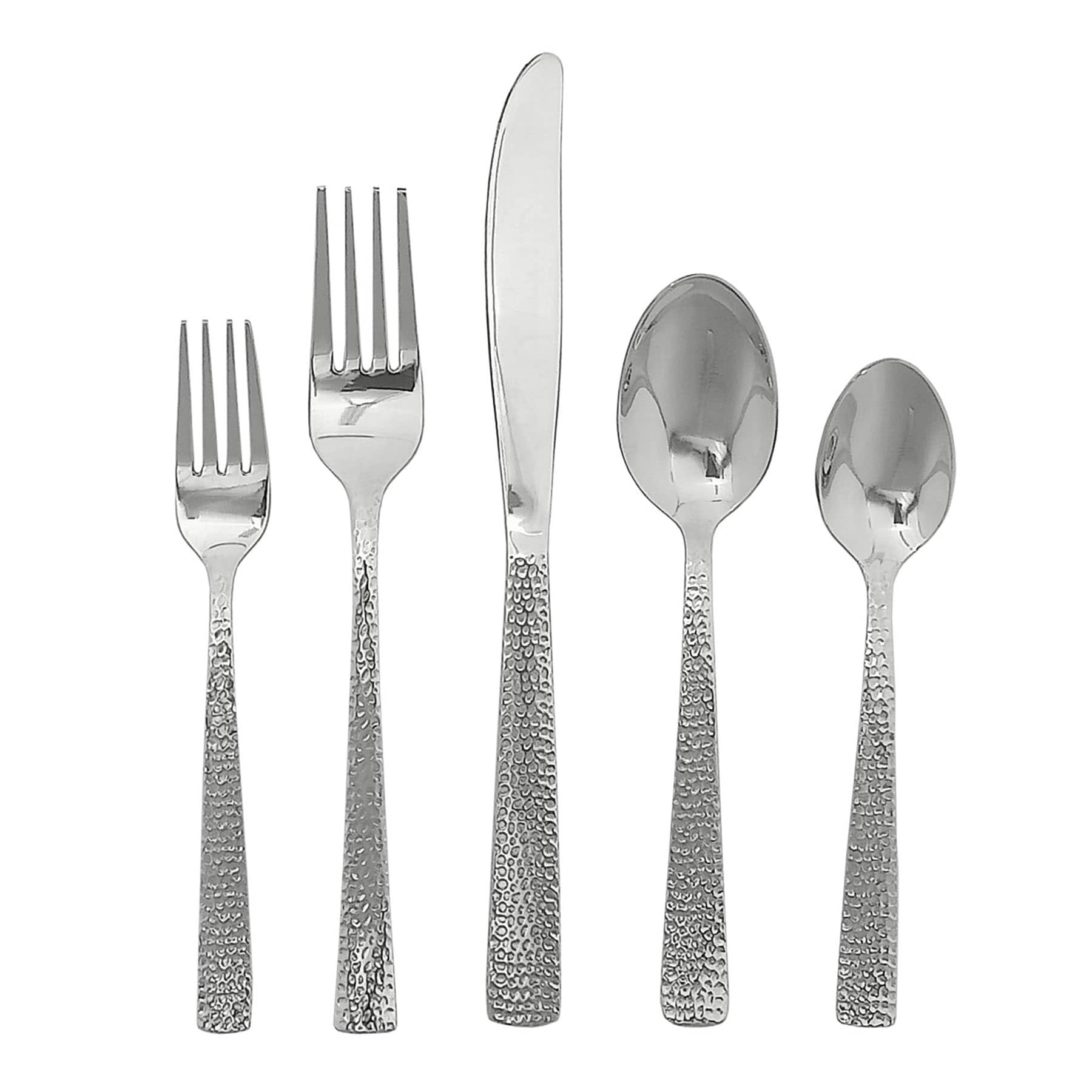 Found & Fable Set of 20 Hammered Flatware