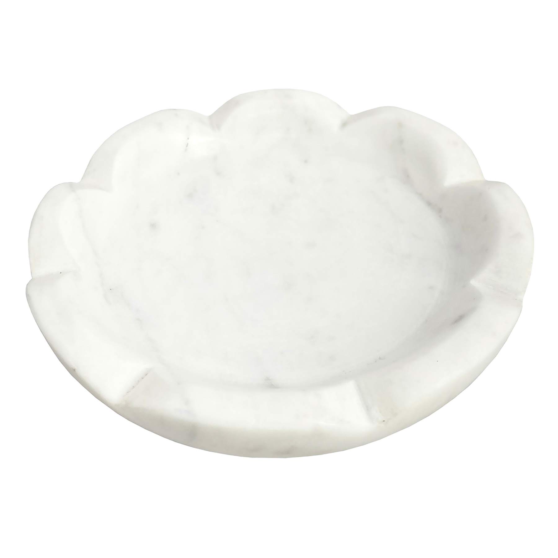 White Marble Trinket Tray, 4.5"