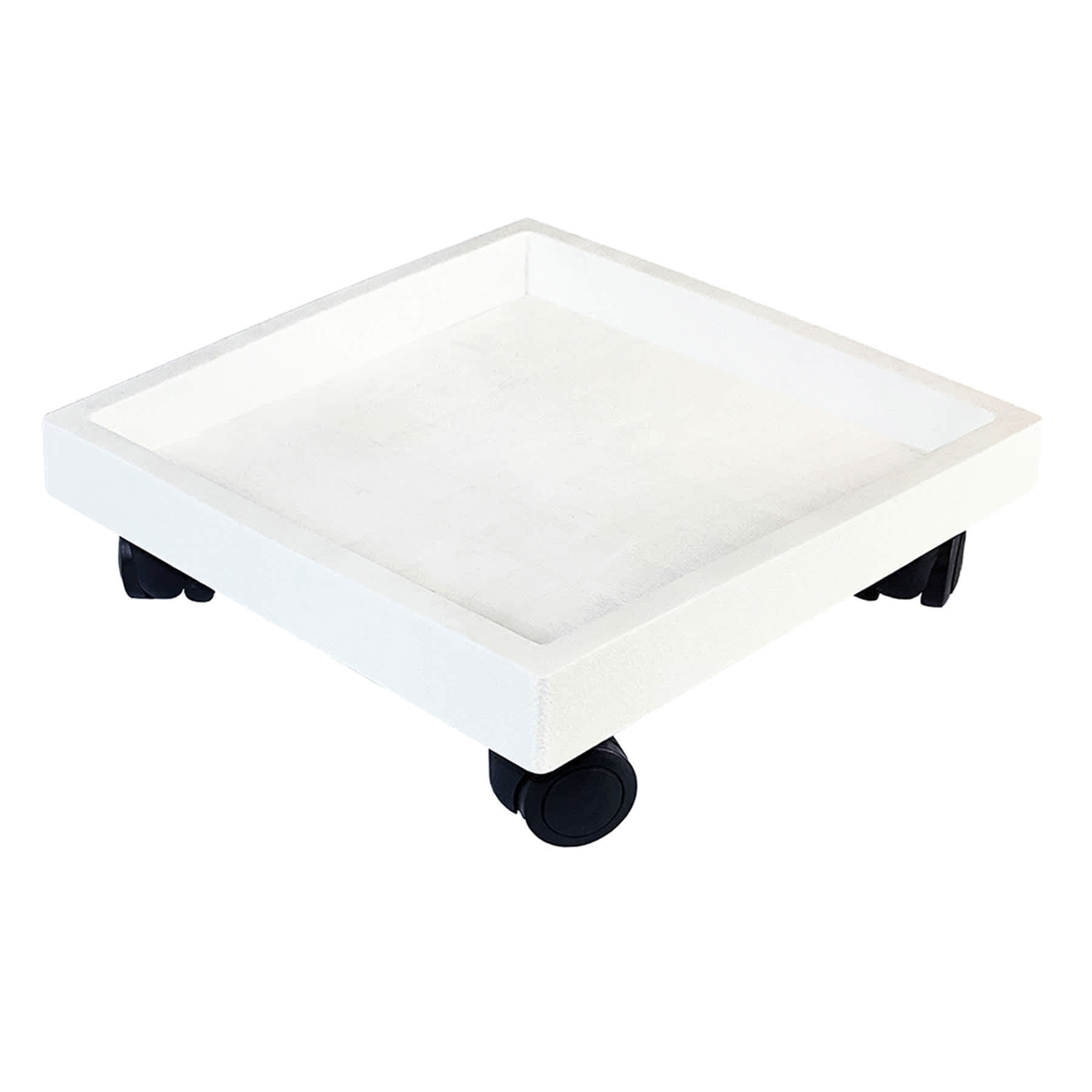 White Square Plastic Plant Saucer, 16"