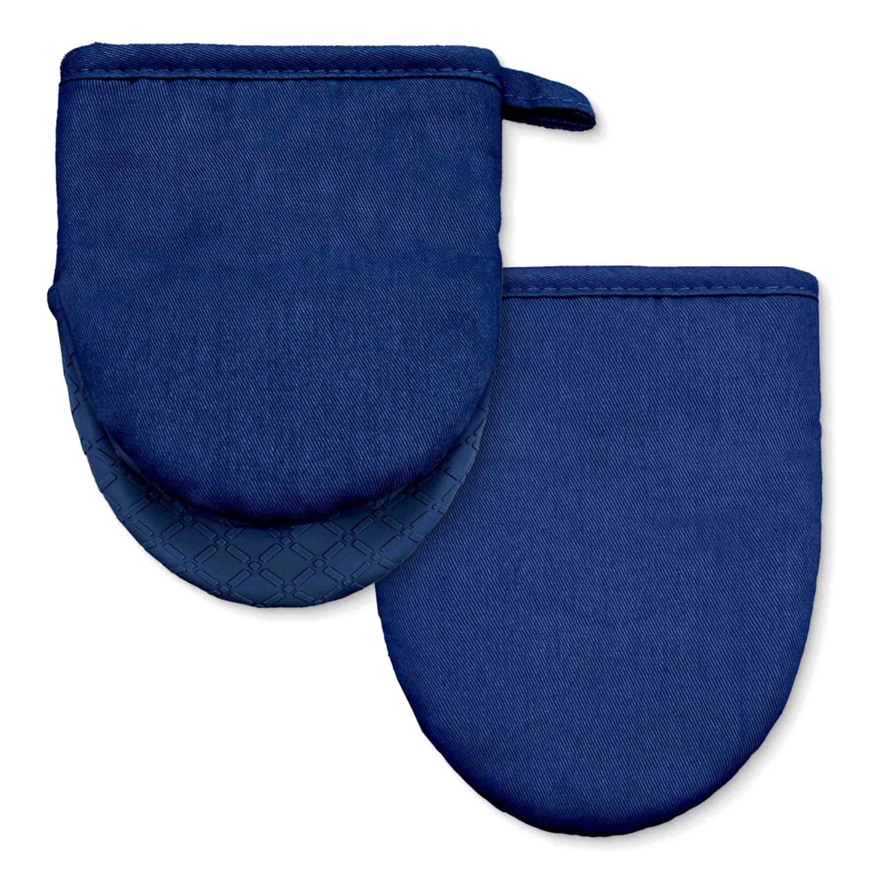 Set of 2 Blue Silicone Mini Mitts