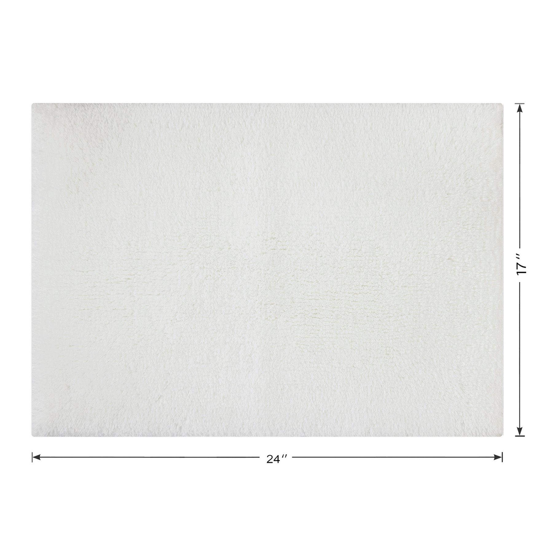 Providence White Primasoft Plus Bath Rug, 17x24