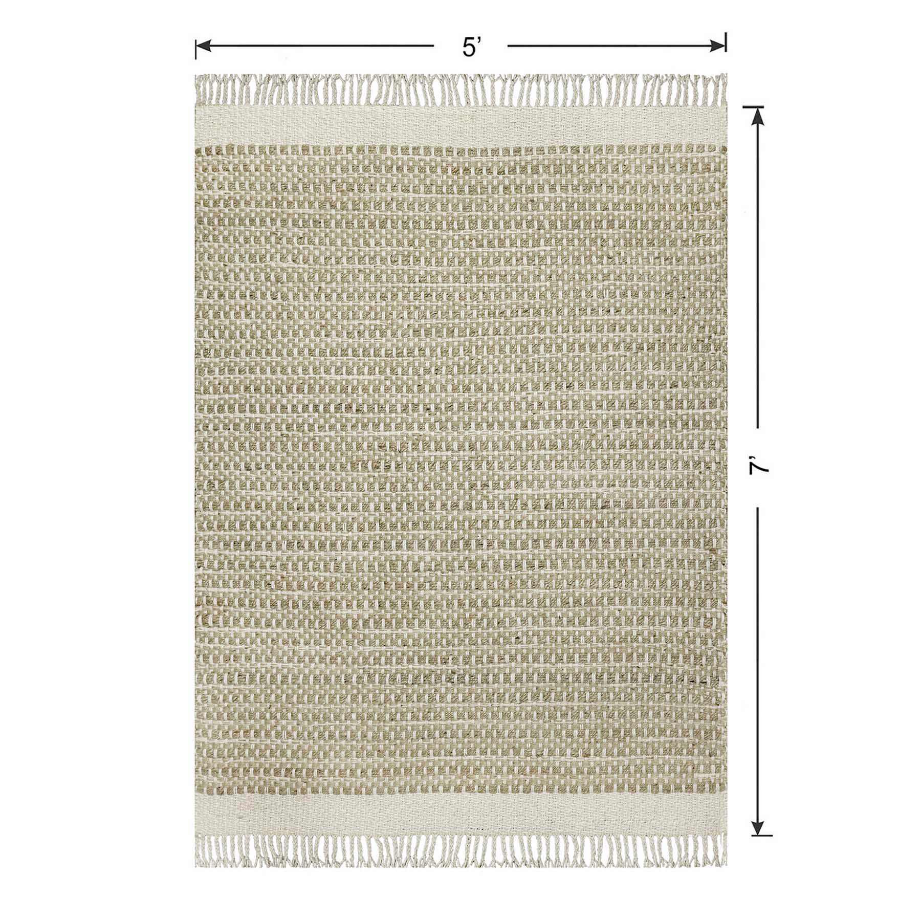 (B820) Honeybloom Dunstan Natural Tan Area Rug, 5x7